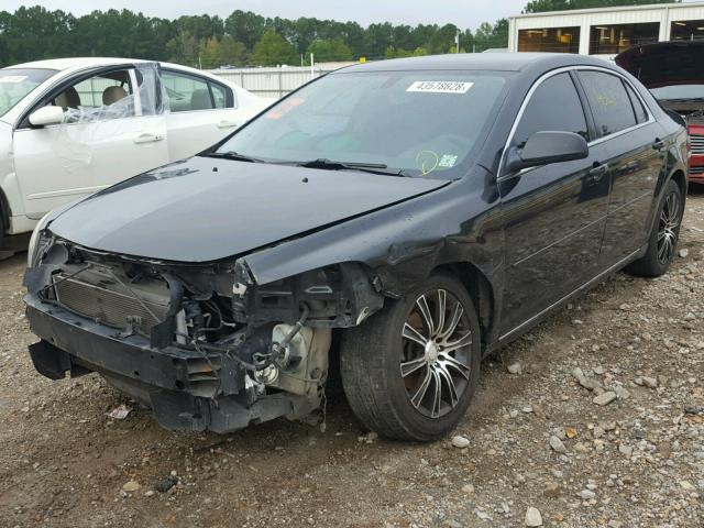1G1ZC5EB7AF161409 - 2010 CHEVROLET MALIBU 1LT BLACK photo 2