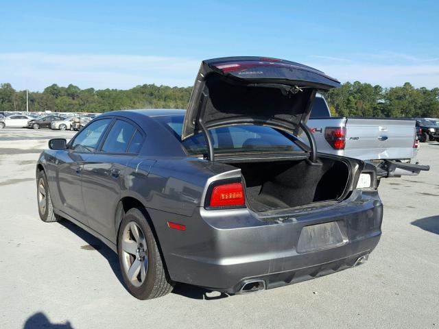 2B3CL1CT2BH600518 - 2011 DODGE CHARGER PO GRAY photo 3