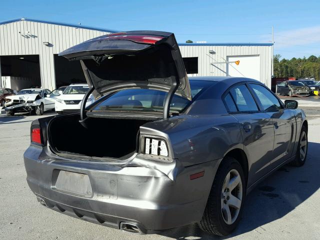 2B3CL1CT2BH600518 - 2011 DODGE CHARGER PO GRAY photo 4