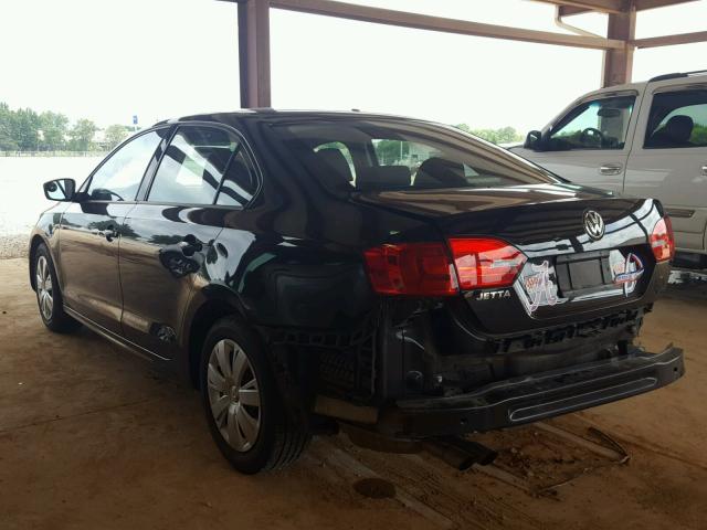 3VW2K7AJ9BM115809 - 2011 VOLKSWAGEN JETTA BASE Սև լուսանկար 3