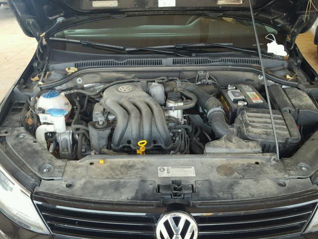 3VW2K7AJ9BM115809 - 2011 VOLKSWAGEN JETTA BASE Սև լուսանկար 7