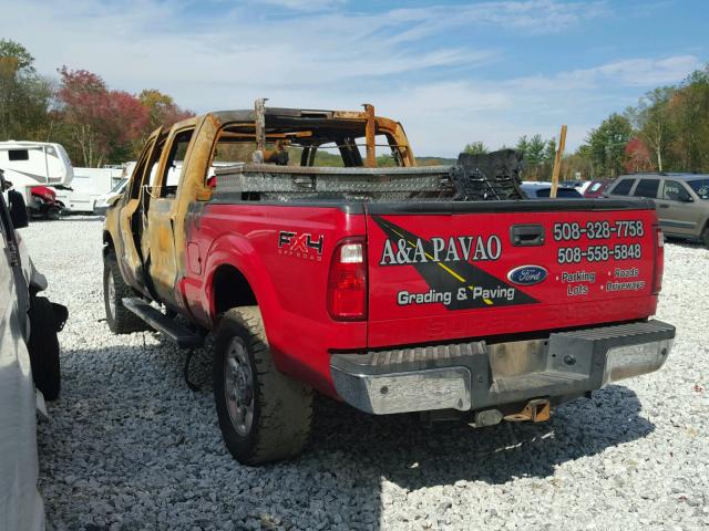 1FT8W3BT6BEC65683 - 2011 FORD F350 SUPER RED photo 3