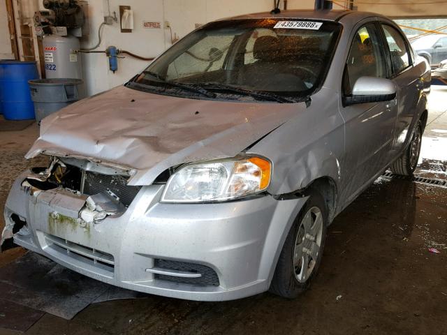 KL1TD5DE7AB051061 - 2010 CHEVROLET AVEO LS GRAY photo 2