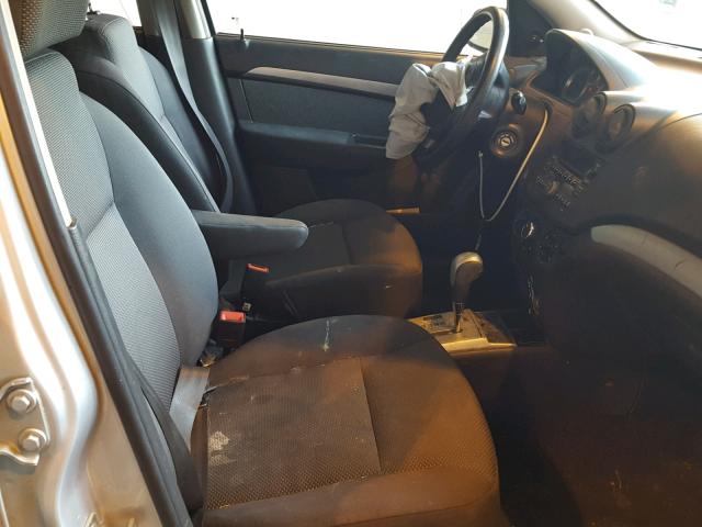 KL1TD5DE7AB051061 - 2010 CHEVROLET AVEO LS GRAY photo 5