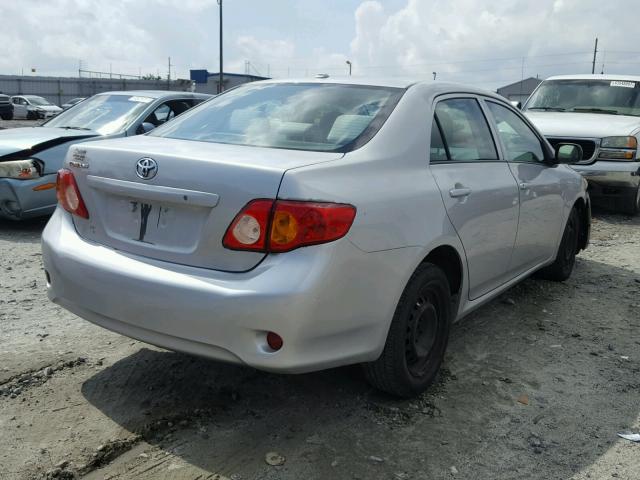 1NXBU40E29Z007758 - 2009 TOYOTA COROLLA SILVER photo 4