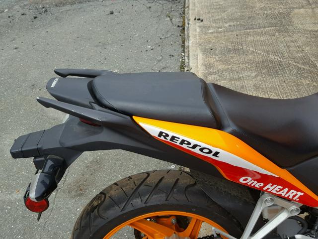 MLHMC4100D5302554 - 2013 HONDA CBR250 R ORANGE photo 6