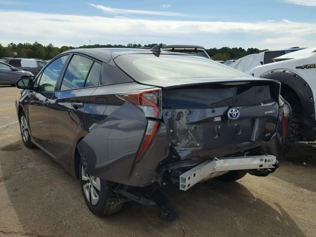 JTDKARFU2G3521136 - 2016 TOYOTA PRIUS GRAY photo 3