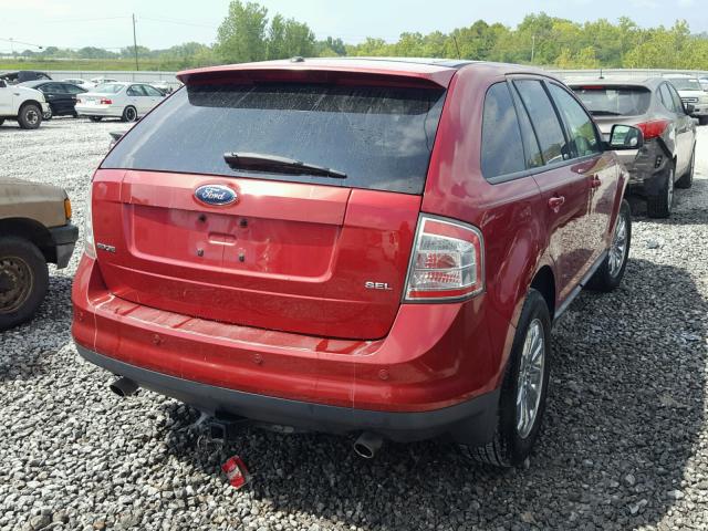 2FMDK39C07BB13333 - 2007 FORD EDGE SEL P RED photo 4