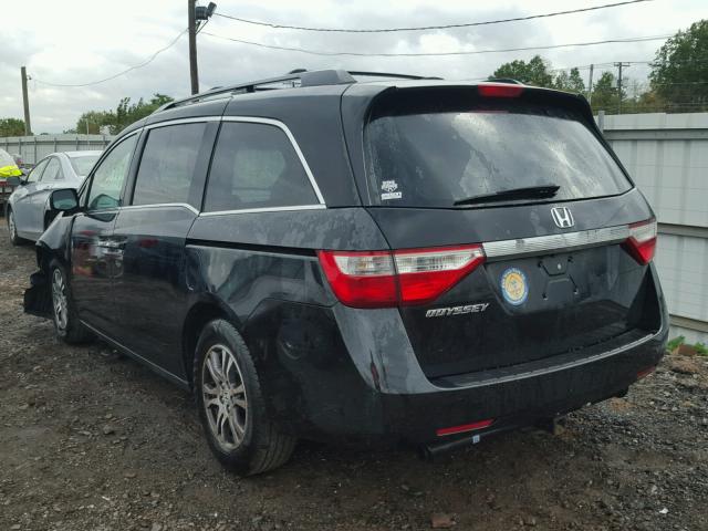 5FNRL5H69CB085561 - 2012 HONDA ODYSSEY EX BLACK photo 3