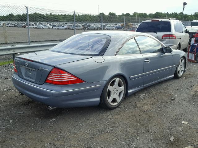 WDBPJ75J04A040213 - 2004 MERCEDES-BENZ CL 500 TEAL photo 4