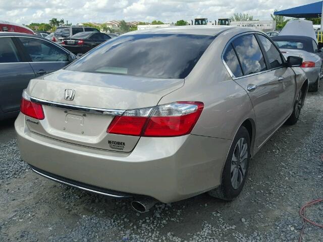 1HGCR2F39DA057539 - 2013 HONDA ACCORD GOLD photo 4