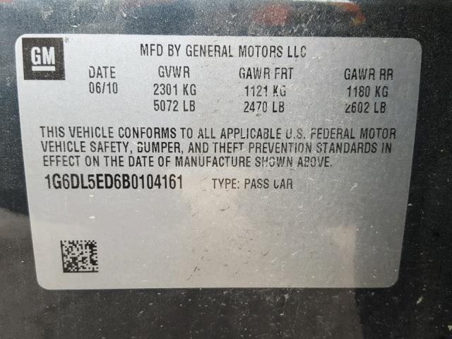 1G6DL5ED6B0104161 - 2011 CADILLAC CTS PERFOR Gri fotoğraf 10