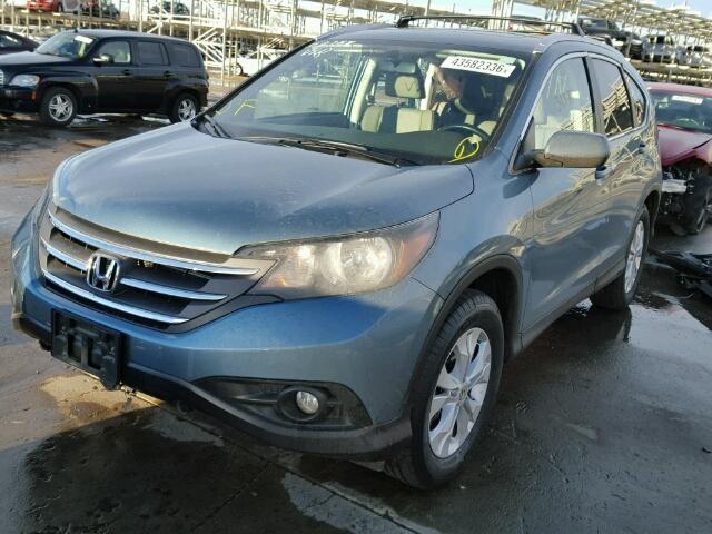 5J6RM4H72DL072353 - 2013 HONDA CR-V EX-L TURQUOISE photo 2