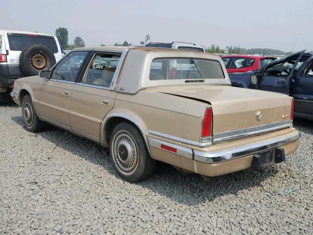 1C3BC6634KD522277 - 1989 CHRYSLER NEW YORKER GOLD photo 3