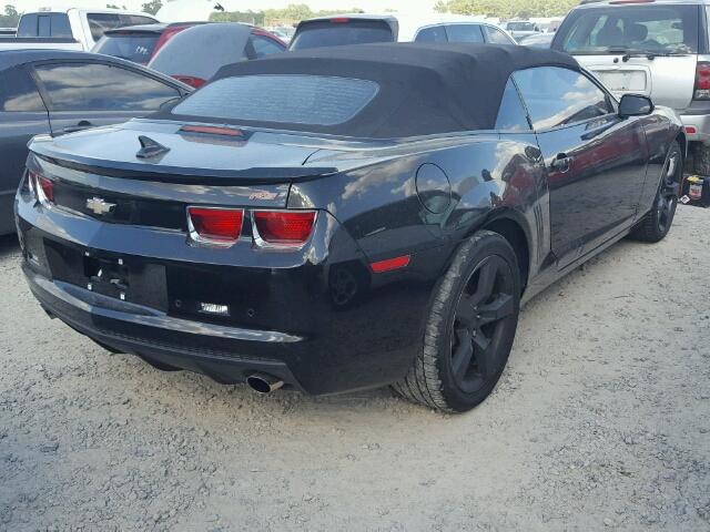 2G1FB3D3XC9202986 - 2012 CHEVROLET CAMARO BLACK photo 4