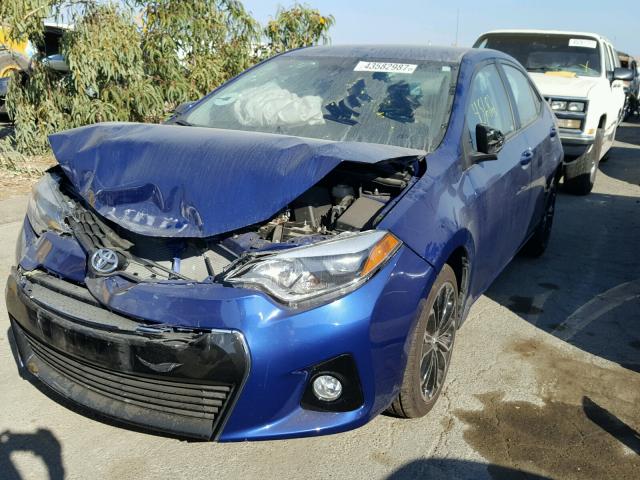 5YFBURHE6GP508779 - 2016 TOYOTA COROLLA L BLUE photo 2