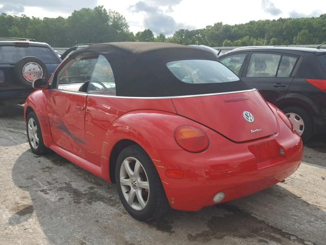 3VWCD31Y04M323049 - 2004 VOLKSWAGEN NEW BEETLE 红色 照片 3