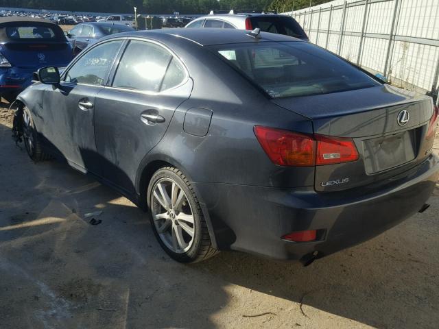 JTHBK262872028942 - 2007 LEXUS IS BLACK photo 3