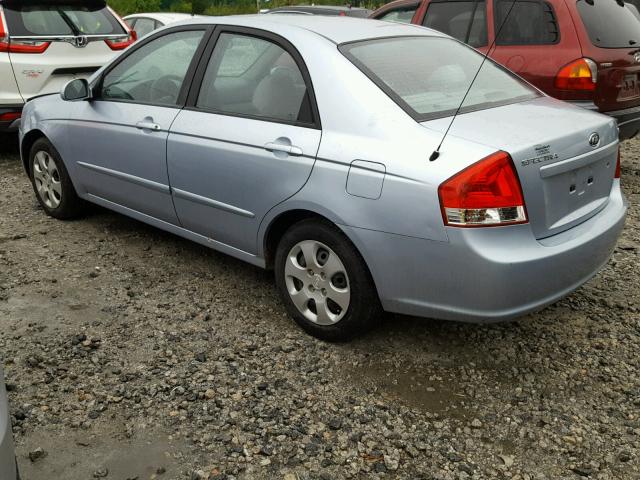 KNAFE122085575551 - 2008 KIA SPECTRA EX BLUE photo 3