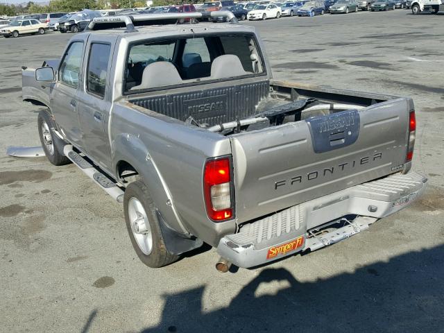 1N6ED27T31C378686 - 2001 NISSAN FRONTIER C SILVER photo 3