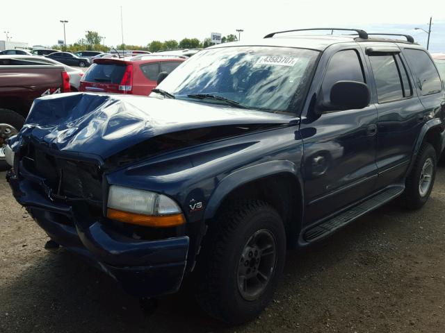 1B4HS28NXYF263546 - 2000 DODGE DURANGO BLACK photo 2