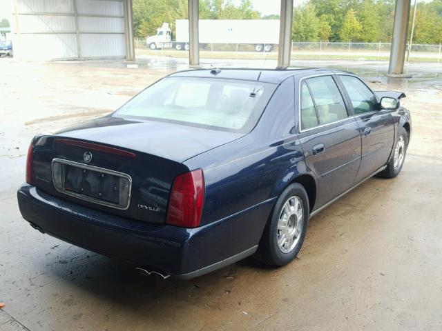 1G6KD54Y73U185951 - 2003 CADILLAC DEVILLE BLUE photo 4