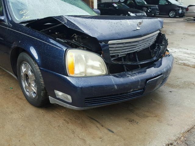 1G6KD54Y73U185951 - 2003 CADILLAC DEVILLE BLUE photo 9