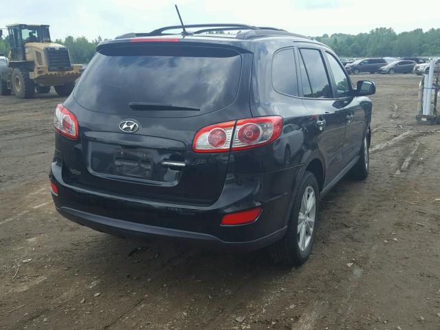 5NMSK3ABXAH355537 - 2010 HYUNDAI SANTA FE L BLACK photo 4