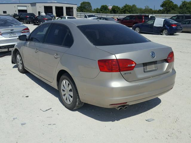 3VW1K7AJXDM238761 - 2013 VOLKSWAGEN JETTA BASE Ոսկեգույն լուսանկար 3