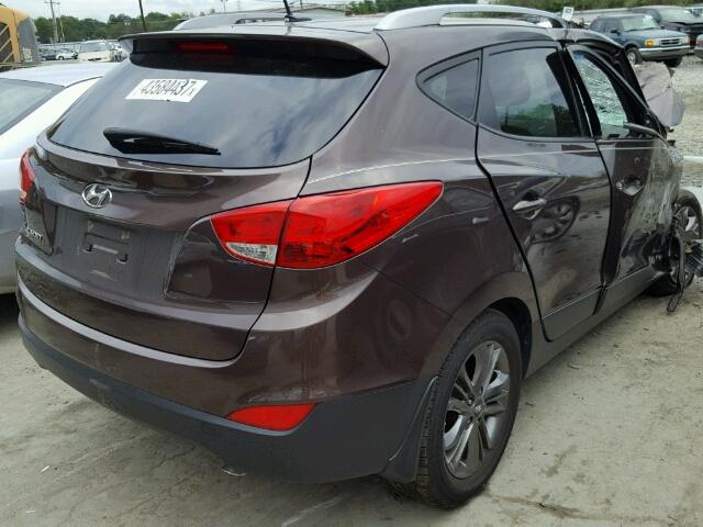 KM8JU3AG5EU924645 - 2014 HYUNDAI TUCSON GLS BROWN photo 4