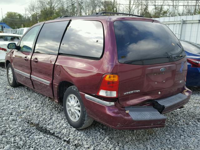 2FMDA5242YBA50190 - 2000 FORD WINDSTAR MAROON photo 3