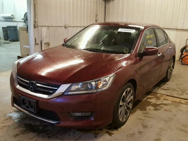 1HGCR2F5XEA107772 - 2014 HONDA ACCORD RED photo 2