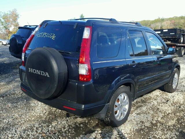 SHSRD78836U432258 - 2006 HONDA CR-V EX BLUE photo 4