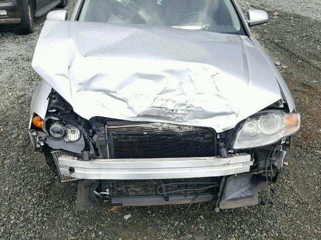 WAUDF78E28A094877 - 2008 AUDI A4 SILVER photo 7