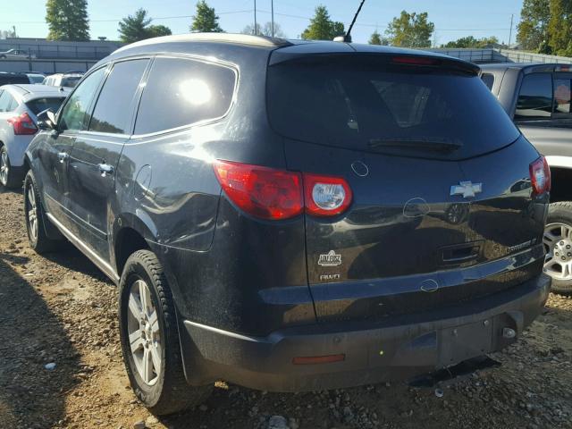 1GNKVGED1BJ247434 - 2011 CHEVROLET TRAVERSE L BLACK photo 3