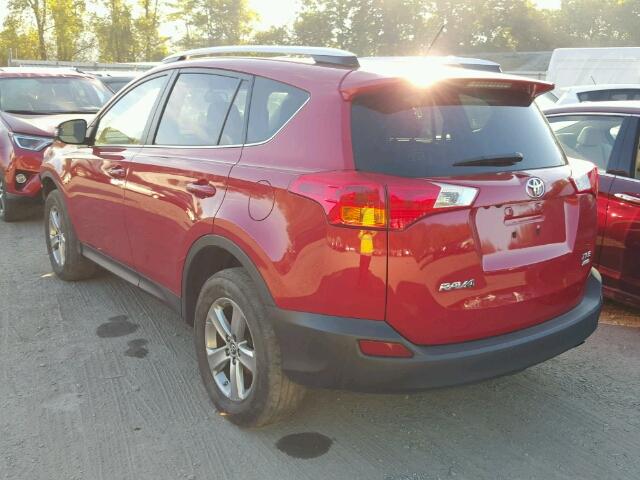 JTMRFREV2FD104571 - 2015 TOYOTA RAV4 RED photo 3