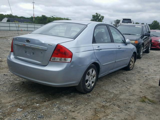 KNAFE121075455934 - 2007 KIA SPECTRA EX BLUE photo 4