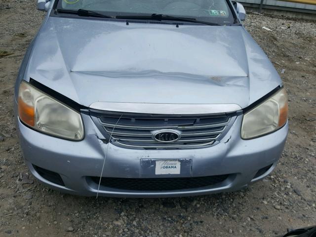 KNAFE121075455934 - 2007 KIA SPECTRA EX BLUE photo 7