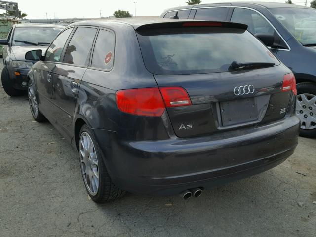 WAUKD78P67A114965 - 2007 AUDI A3 S-LINE CHARCOAL photo 3