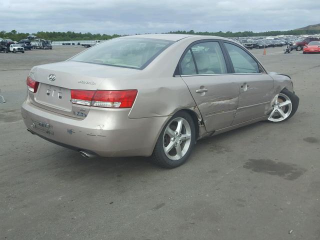 5NPEU46F67H220737 - 2007 HYUNDAI SONATA TAN photo 4