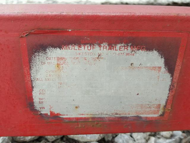 5NLBF22225S000033 - 2005 UTILITY TRAILER RED photo 10