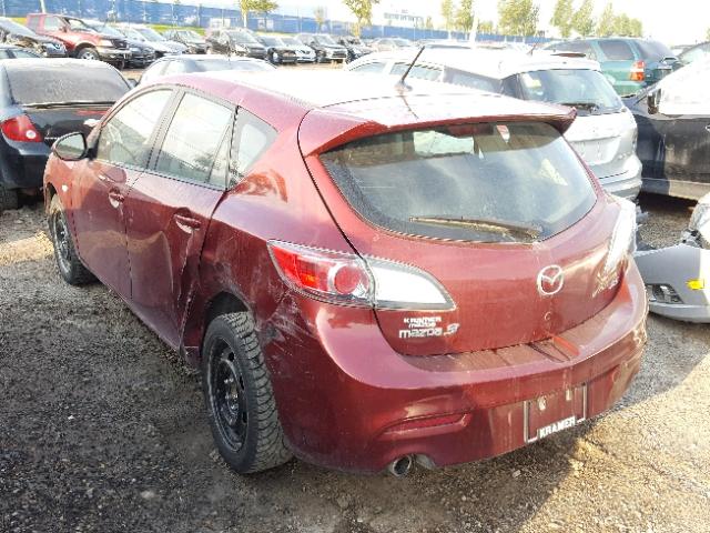 JM1BL1H55A1224849 - 2010 MAZDA 3 S MAROON photo 3