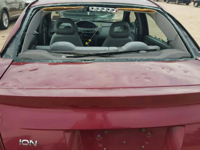 1G8AG52FX4Z146335 - 2004 SATURN ION LEVEL BURGUNDY photo 9