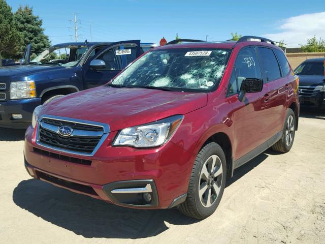 JF2SJAGC5JH521263 - 2018 SUBARU FORESTER 2 RED photo 2