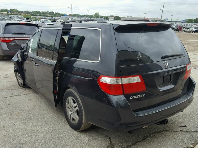 5FNRL38656B008856 - 2006 HONDA ODYSSEY EX BLACK photo 3