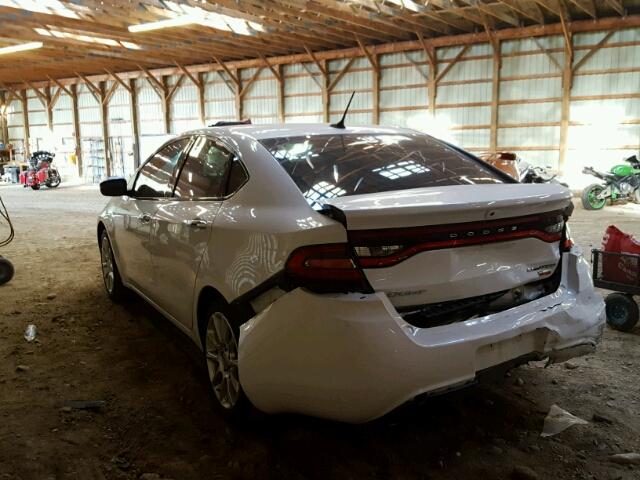 1C3CDFCH8DD291484 - 2013 DODGE DART LIMIT WHITE photo 3