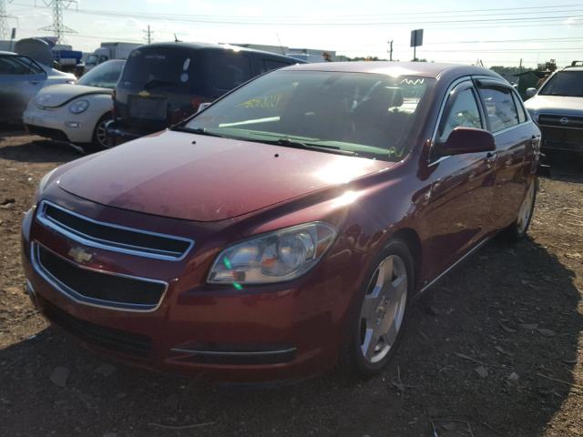 1G1ZJ57778F261678 - 2008 CHEVROLET MALIBU 2LT BURGUNDY photo 2