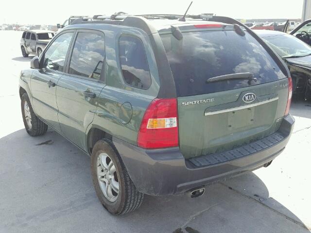 KNDJF723277365431 - 2007 KIA SPORTAGE E GREEN photo 3