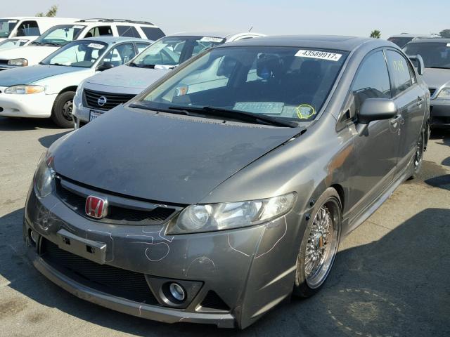 2HGFA55537H704497 - 2007 HONDA CIVIC SI GRAY photo 2