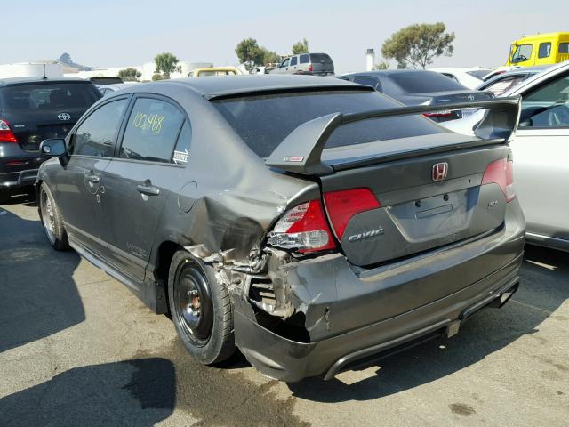 2HGFA55537H704497 - 2007 HONDA CIVIC SI GRAY photo 3